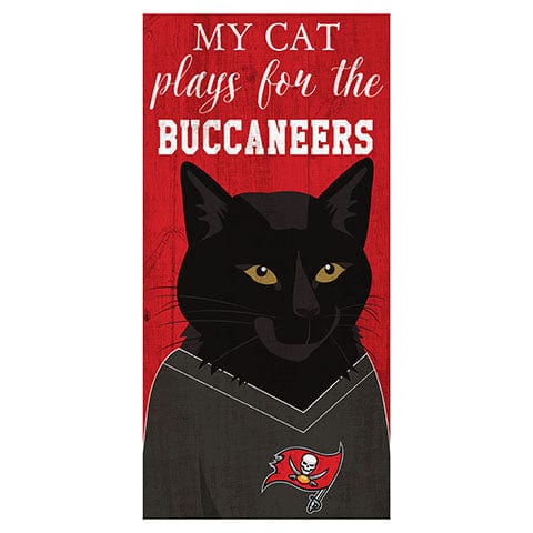 Fan Creations 6x12 Horizontal My Cat Plays For The Tampa Bay Buccaneers 6x12 Sign