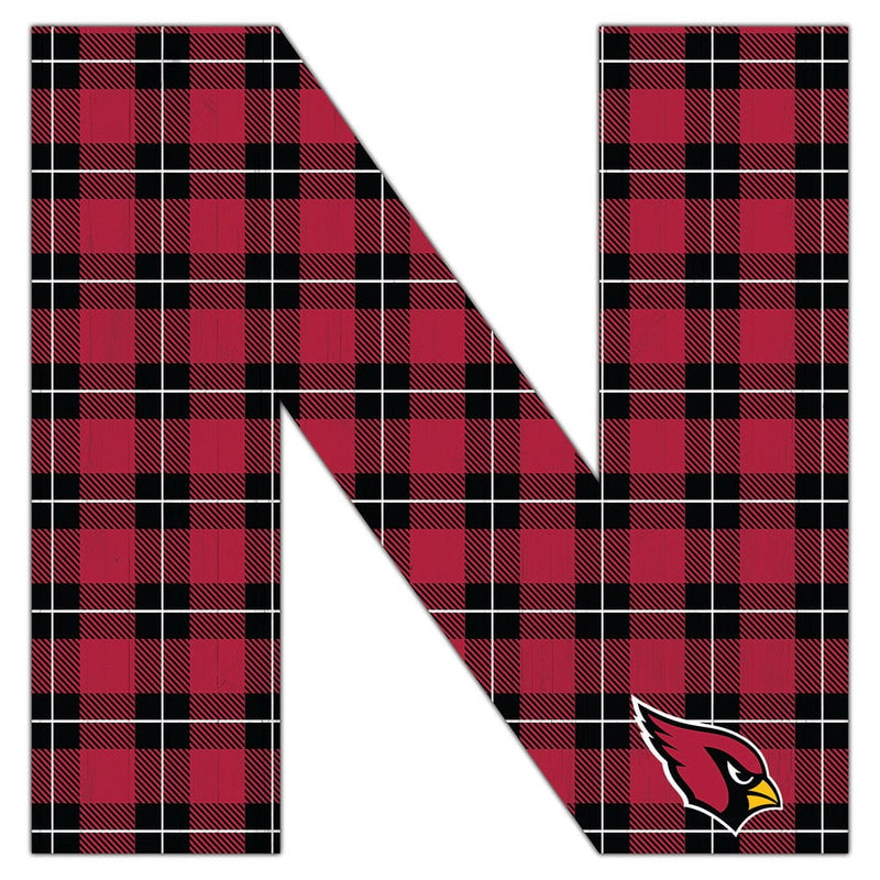 Load image into Gallery viewer, Fan Creations 24&quot; Wall Art N Arizona Cardinals 24in Plaid Pattern Letter
