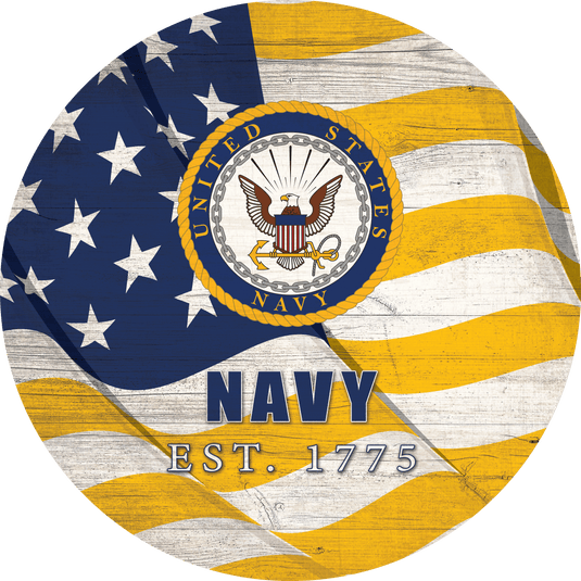Fan Creations Barrel Top Navy Flag Barrel Top 16in