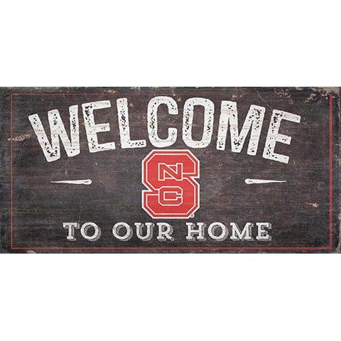 Fan Creations 6x12 Horizontal NC State Welcome Distressed 6 x 12