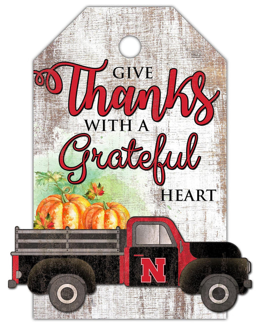 Fan Creations Holiday Home Decor Nebraska Gift Tag and Truck 11x19