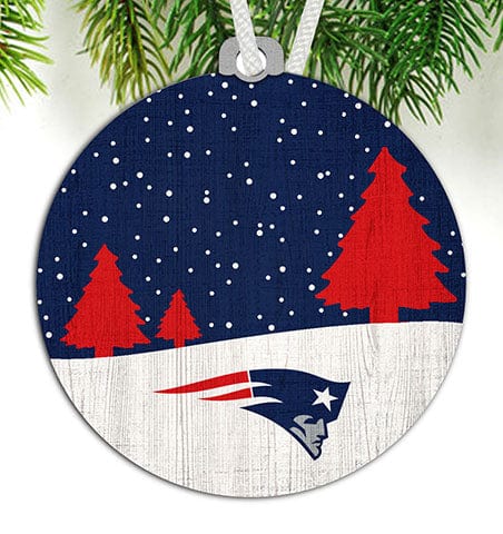 Fan Creations Ornament New England Patriots Snow Scene Ornament