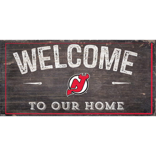 Fan Creations 6x12 Horizontal New Jersey Devils Welcome Distressed 6x12