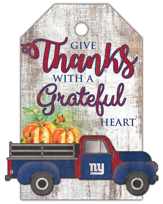 Fan Creations Holiday Home Decor New York Giants Gift Tag and Truck 11x19