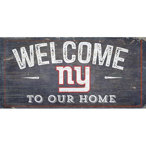 Fan Creations 6x12 Horizontal New York Giants Welcome Distressed 6 x 12
