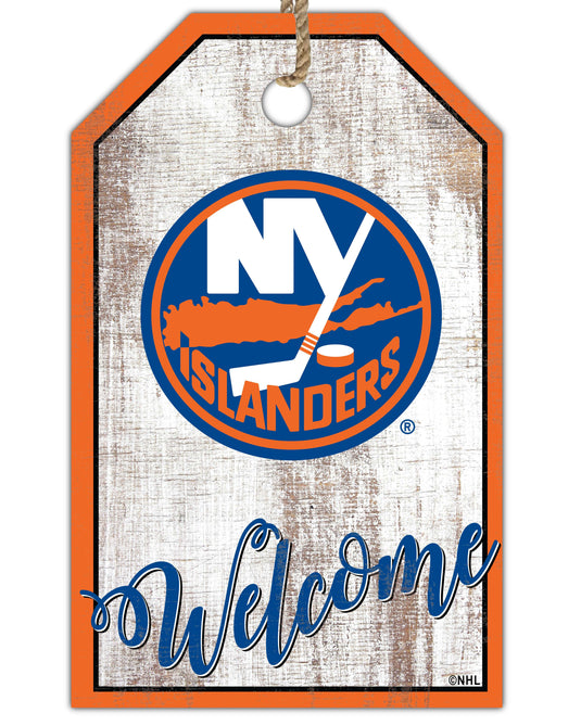 Fan Creations Holiday Home Decor New York Islanders Welcome 11x19 Tag