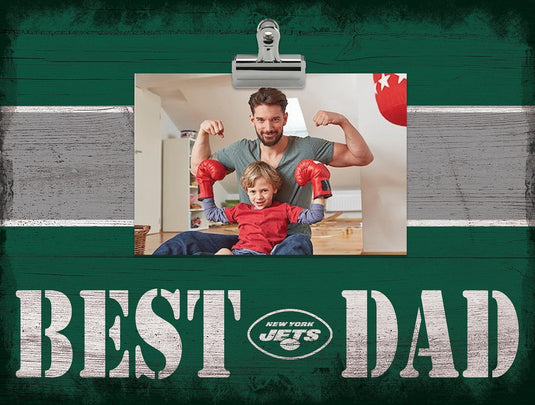 Fan Creations Desktop Stand New York Jets Best Dad With Stripe Clip Frame