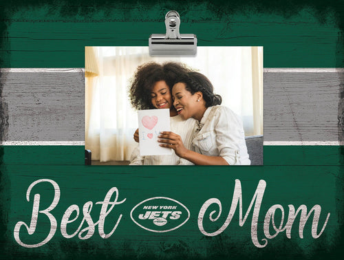 Fan Creations Desktop Stand New York Jets Best Mom With Stripe Clip Frame