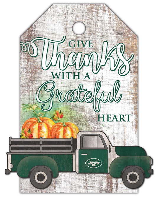Fan Creations Holiday Home Decor New York Jets Gift Tag and Truck 11x19