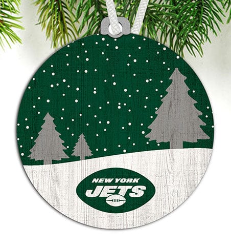 Fan Creations Ornament New York Jets Snow Scene Ornament