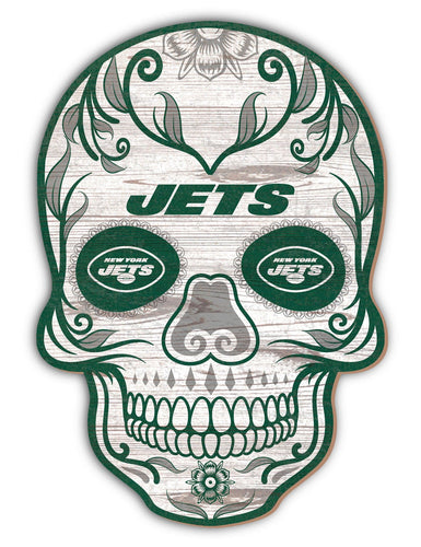 Fan Creations Holiday Home Decor New York Jets Sugar Skull 12in