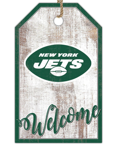Fan Creations Holiday Home Decor New York Jets Welcome 11x19 Tag