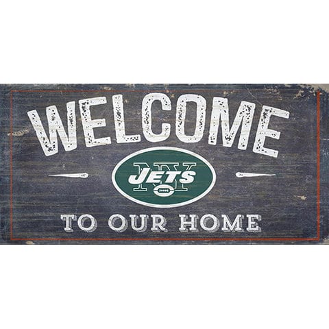 Fan Creations 6x12 Horizontal New York Jets Welcome Distressed 6 x 12
