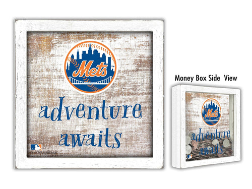 Fan Creations Desktop Stand New York Mets Adventure Awaits Money Box