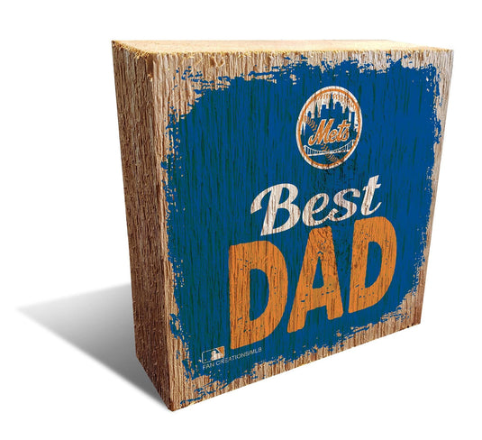 Fan Creations Desktop Stand New York Mets Best Dad Block