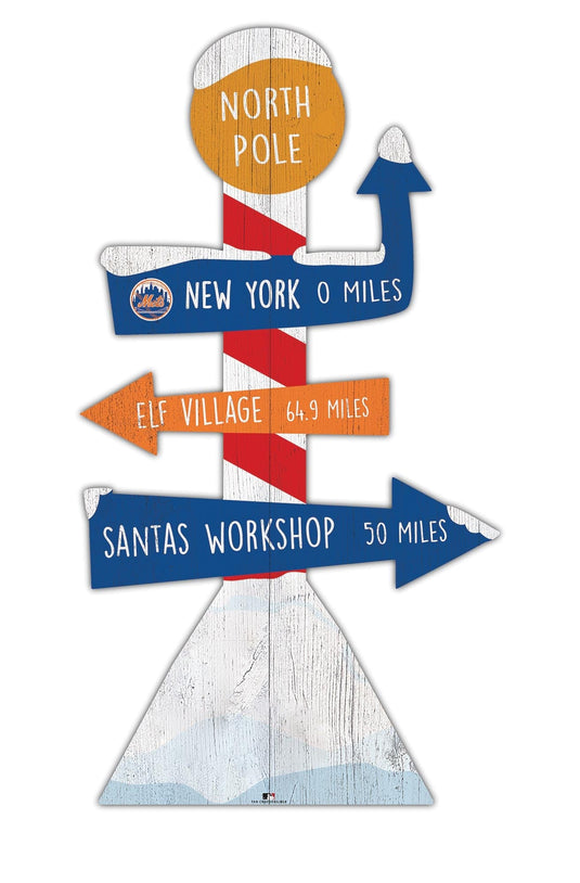 Fan Creations Holiday Home Decor New York Mets Directional North Pole