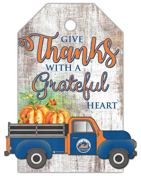 Fan Creations Holiday Home Decor New York Mets Gift Tag and Truck 11x19