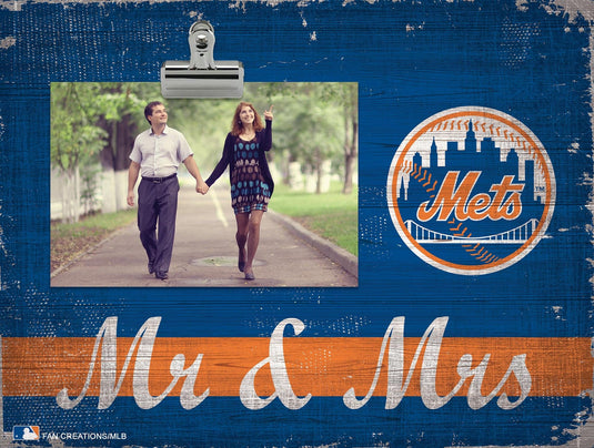 Fan Creations Desktop Stand New York Mets Mr & Mrs Clip Frame