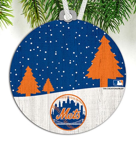 Fan Creations Ornament New York Mets Snow Scene Ornament