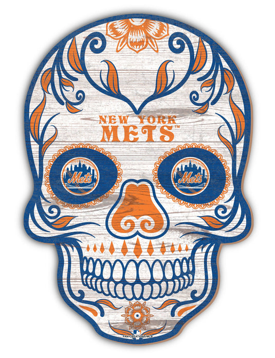 Fan Creations Holiday Home Decor New York Mets Sugar Skull 12in