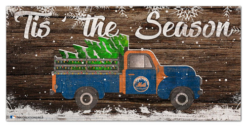 Fan Creations Holiday Home Decor New York Mets Tis The Season 6x12