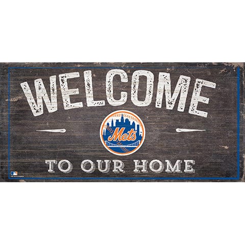 Fan Creations 6x12 Horizontal New York Mets Welcome Distressed Sign