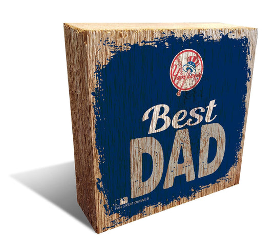 Fan Creations Desktop Stand New York Yankees Best Dad Block