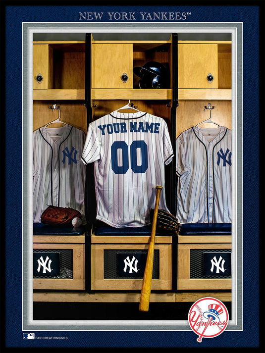 Fan Creations Wall Decor New York Yankees Locker Room Single Jersey 12x16