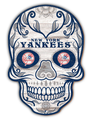 Fan Creations Holiday Home Decor New York Yankees Sugar Skull 12in
