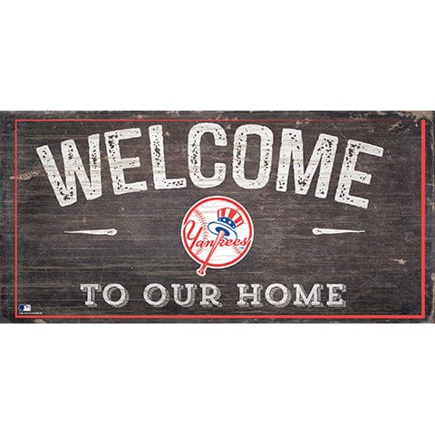 Fan Creations 6x12 Horizontal New York Yankees Welcome Distressed Sign