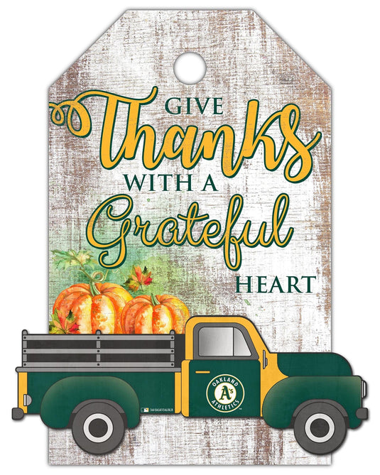 Fan Creations Holiday Home Decor Oakland Athletics Gift Tag and Truck 11x19