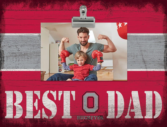 Fan Creations Desktop Stand Ohio State Best Dad With Stripe Clip Frame