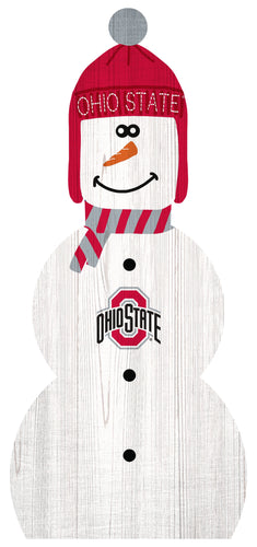 Fan Creations Holiday Home Decor Ohio State Snowman 31in Leaner