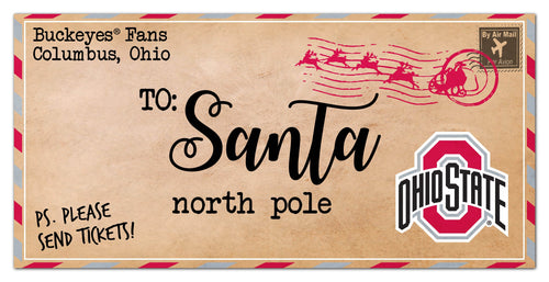Fan Creations Holiday Home Decor Ohio State To Santa 6x12