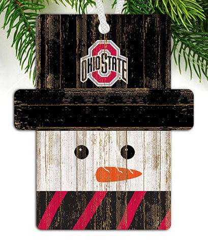 Fan Creations Ornament Ohio State University Snowman Ornament