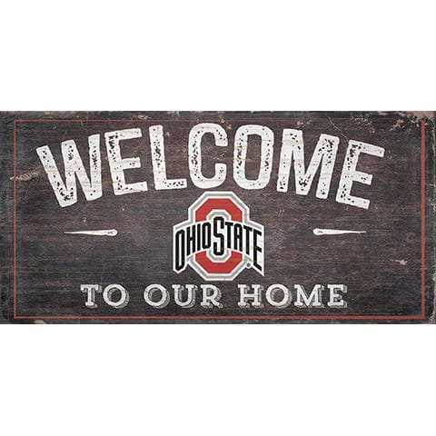 Fan Creations 6x12 Horizontal Ohio State University Welcome Distressed 6 x 12