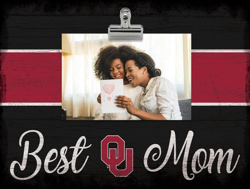 Fan Creations Desktop Stand Oklahoma Best Mom With Stripe Clip Frame