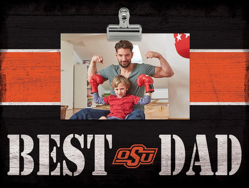 Fan Creations Desktop Stand Oklahoma State Best Dad With Stripe Clip Frame