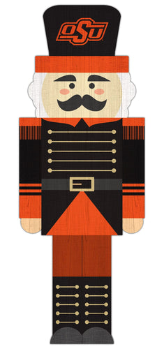 Fan Creations Holiday Home Decor Oklahoma State Nutcracker 31in Leaner