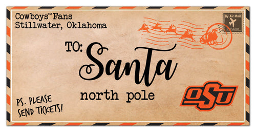 Fan Creations Holiday Home Decor Oklahoma State To Santa 6x12