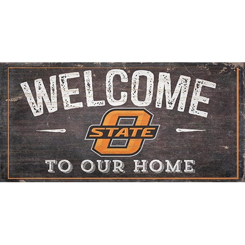 Fan Creations 6x12 Horizontal Oklahoma State University Welcome Distressed 6 x 12