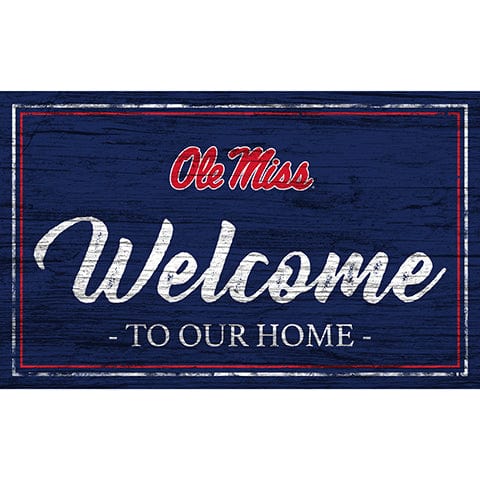 Fan Creations 11x19 Ole Miss Team Color Welcome 11x19 Sign