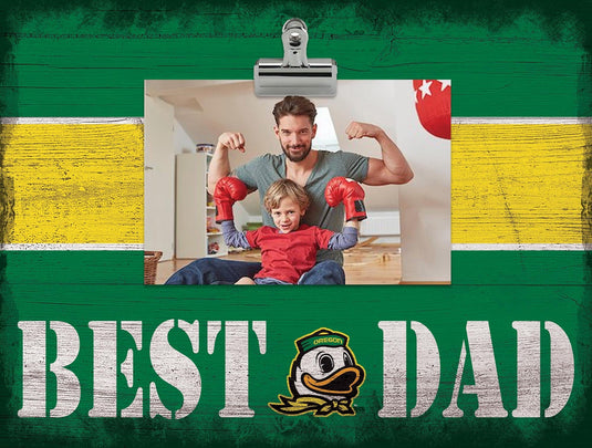 Fan Creations Desktop Stand Oregon Best Dad With Stripe Clip Frame