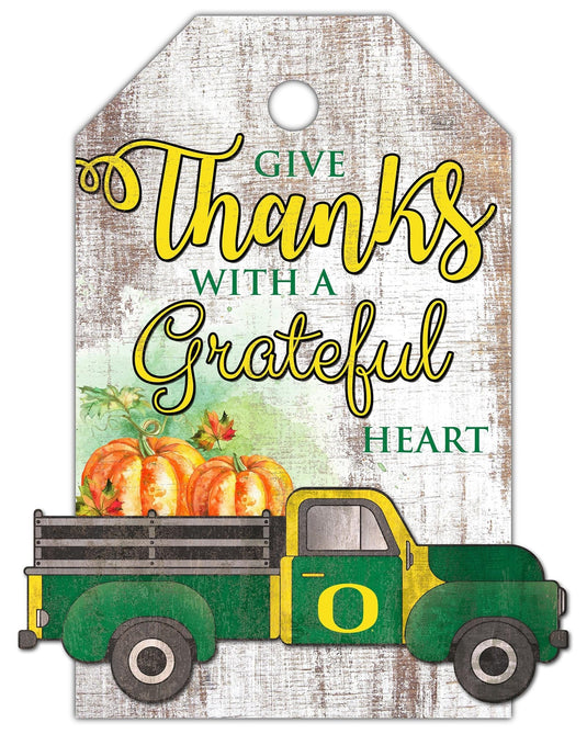 Fan Creations Holiday Home Decor Oregon Gift Tag and Truck 11x19