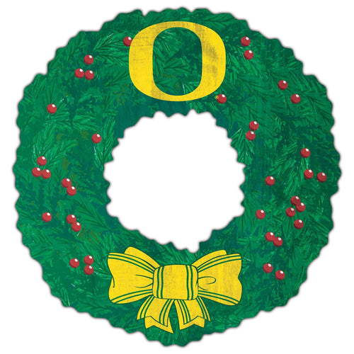 Fan Creations Holiday Home Decor Oregon Team Wreath 16in