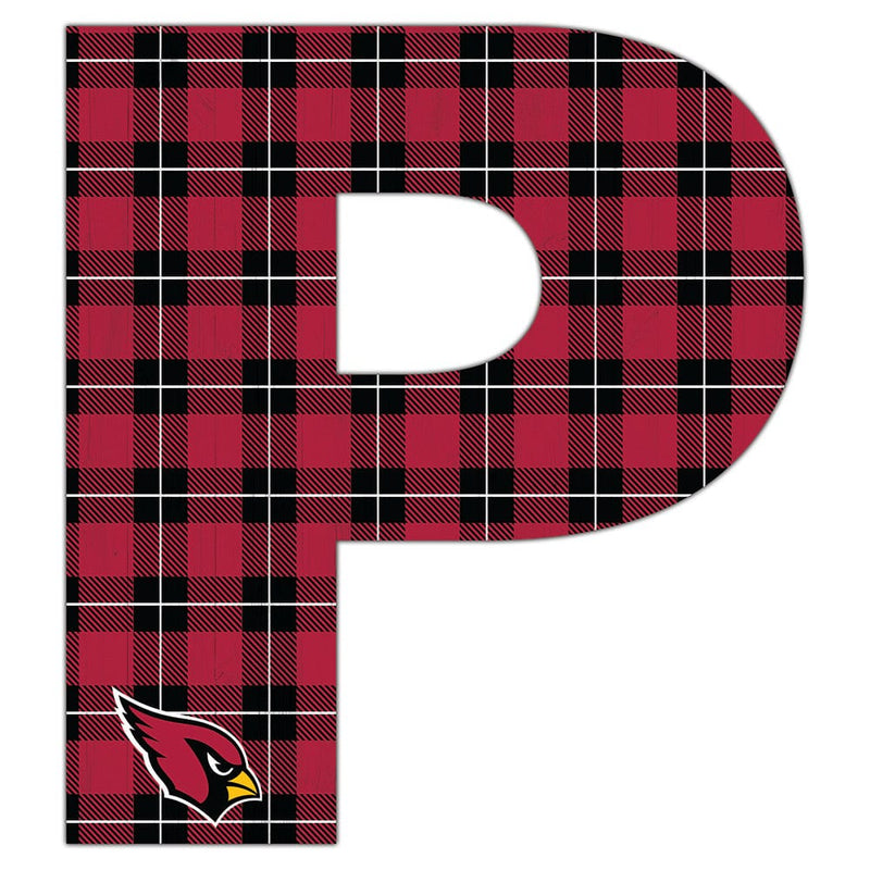 Load image into Gallery viewer, Fan Creations 24&quot; Wall Art P Arizona Cardinals 24in Plaid Pattern Letter
