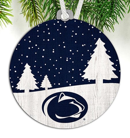 Fan Creations Ornament Penn State University Snow Scene Ornament
