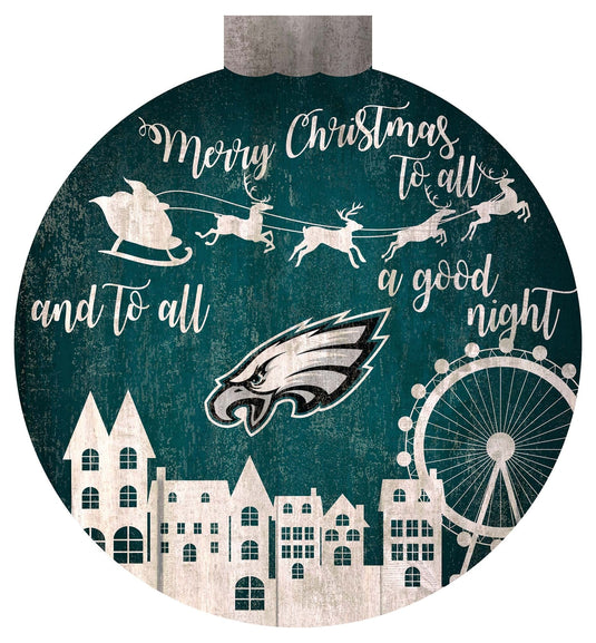 Fan Creations Holiday Home Decor Philadelphia Eagles Christmas Village 12in