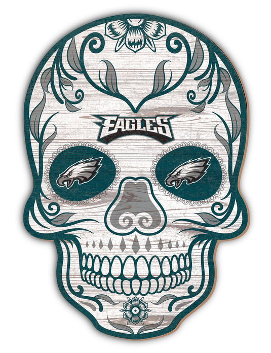 Fan Creations Holiday Home Decor Philadelphia Eagles Sugar Skull 12in