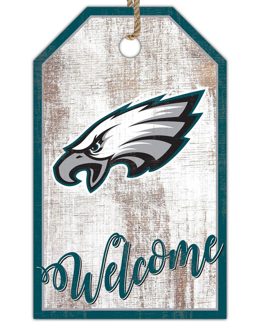 Fan Creations Holiday Home Decor Philadelphia Eagles Welcome 11x19 Tag